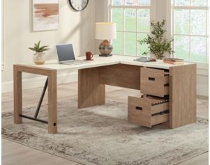 Sauder Dixon City Brushed Oak L-Shaped Desk