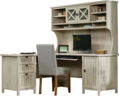 Sauder Costa Corner Desk With Hutch Homemakers Furniture
