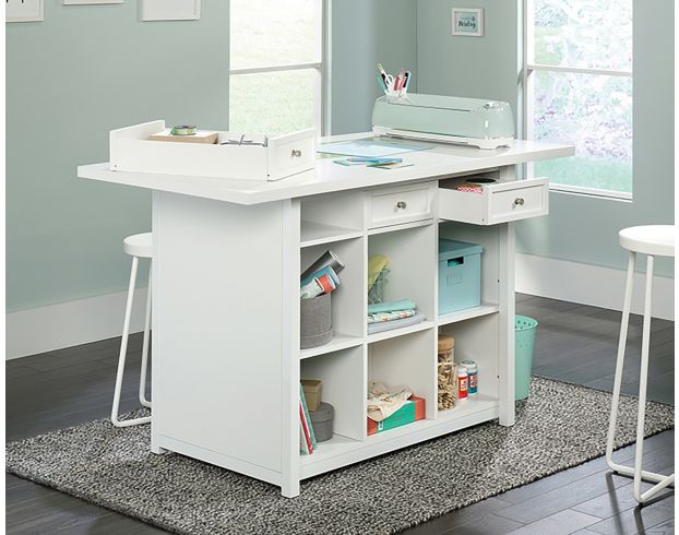 Sauder Craft Pro White Work Table | Homemakers