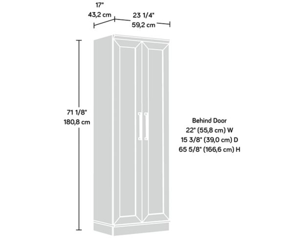 Sauder HomePlus Soft White Storage Cabinet large image number 4