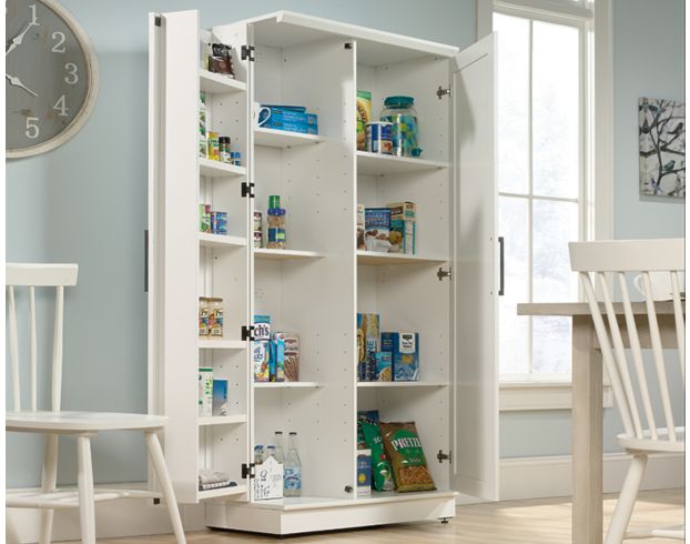 Sauder HomePlus Storage Cabinet, Soft White Finish