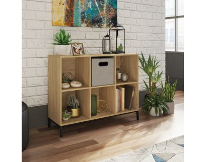 Sauder North Avenue Brown Short 6-Cube Bookcase