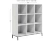 Sauder North Avenue White Short 9-Cube Bookcase small image number 3