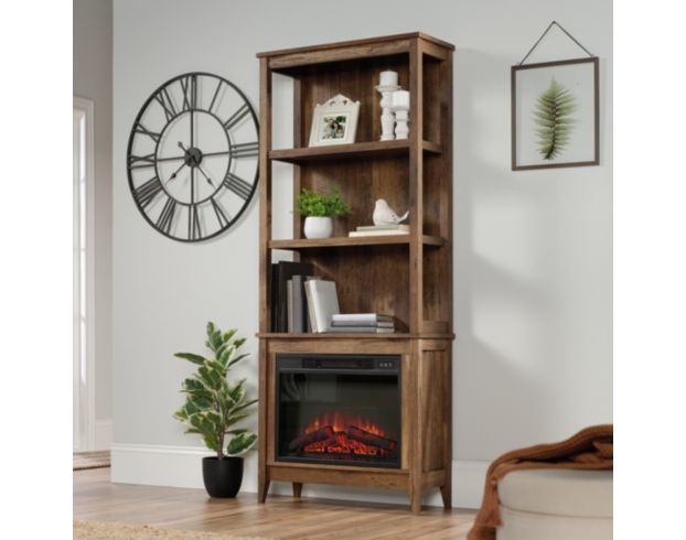 Sauder Select 3-Shelf Bookcase with Fireplace large image number 2