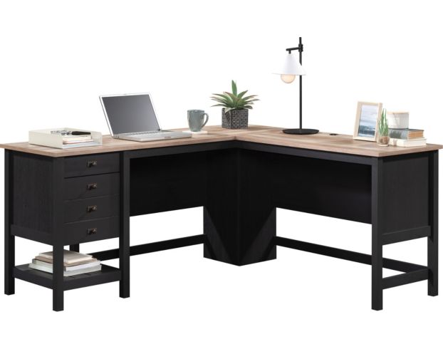 Sauder Cottage Road Black Corner Desk large image number 2