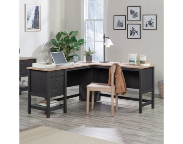 Sauder Cottage Road Black Corner Desk large image number 4