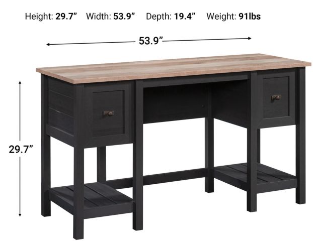 Sauder deals black desk