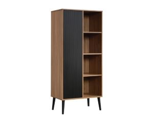 Sauder Ambleside Serene Walnut Bookcase Storage Cabinet