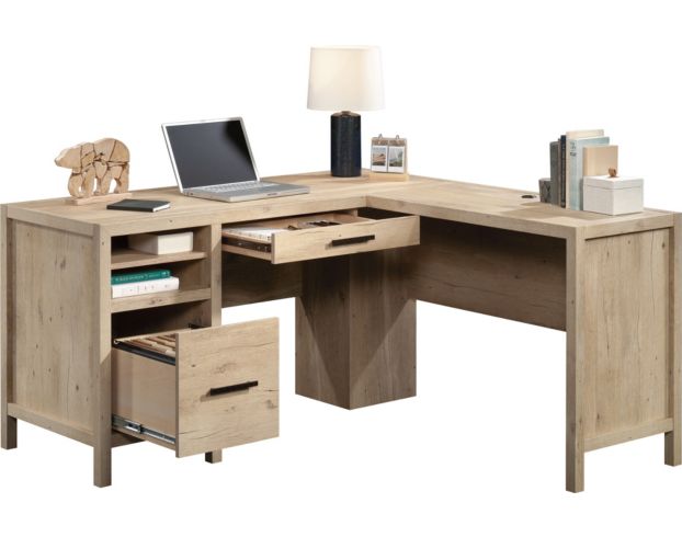 Sauder Pacific View Prime Oak Corner Desk large image number 3