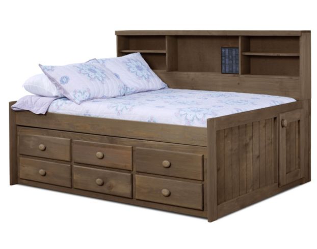 Simply Bunk Beds Chestnut Full Captains Bed large image number 1