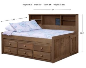 Simply Bunk Beds Chestnut Full Captains Bed
