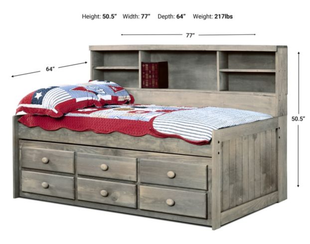Simply Bunk Beds Full Captains Drawer Bed large image number 2