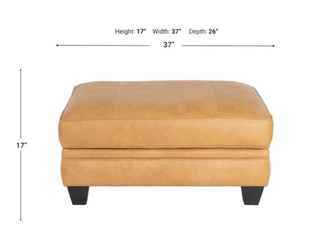 Smith Brothers Of Berne, Inc. 5000 Series Caramel Genuine Leather Ottoman large image number 5