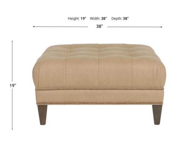 Smith Brothers Of Berne, Inc. 2000 Series Tan Genuine Leather Cocktail Ottoman large image number 5