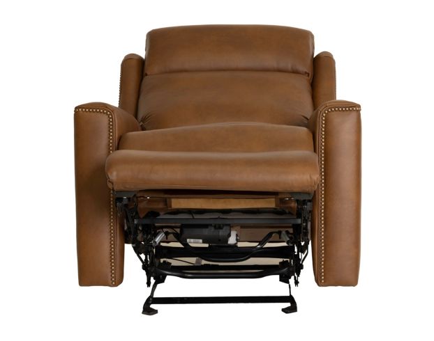 Smith Brothers Of Berne, Inc. M101 Collection Genuine Leather Cocoa Power Glider Recliner large image number 2