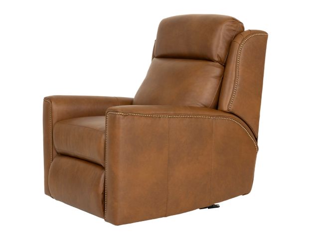 Smith Brothers Of Berne, Inc. M101 Collection Genuine Leather Cocoa Power Glider Recliner large image number 4