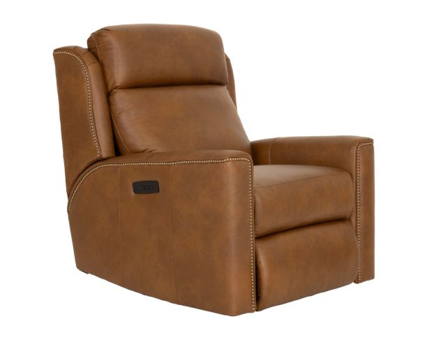 Smith Brothers Of Berne, Inc. M101 Collection Genuine Leather Cocoa Power Glider Recliner large image number 7