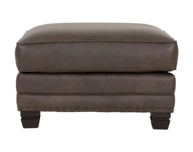 Smith Brothers Of Berne, Inc. 393 Collection Brown Genuine Leather Ottoman large image number 1