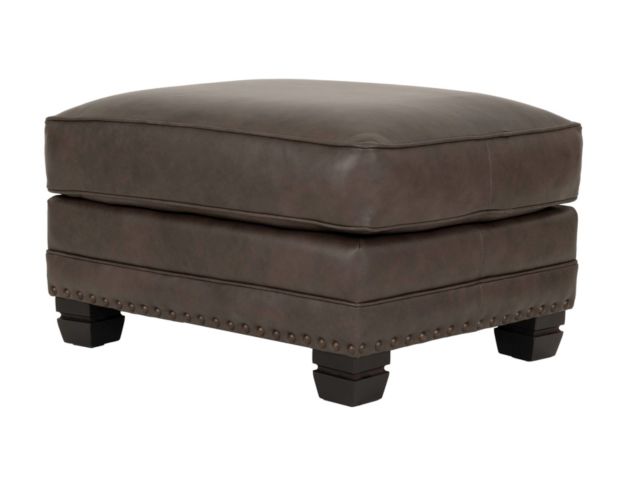 Smith Brothers Of Berne, Inc. 393 Collection Brown Genuine Leather Ottoman large image number 2