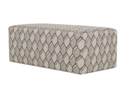 Smith Brothers Of Berne, Inc. 393 Collection Cream Geometric Cocktail Ottoman