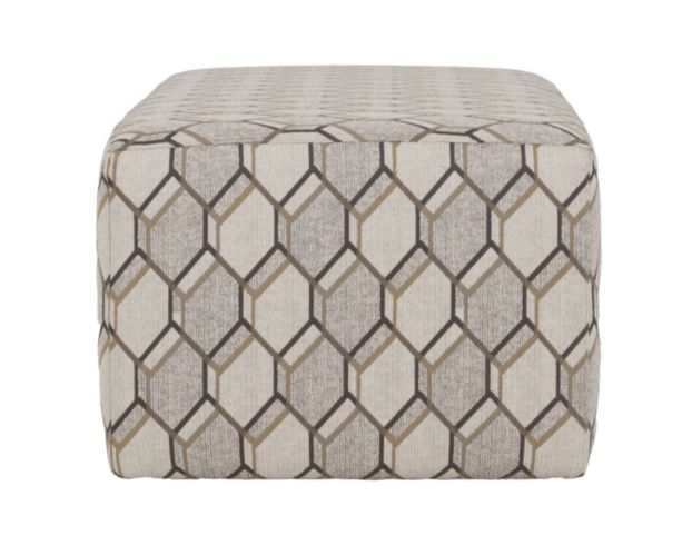 Smith Brothers Of Berne, Inc. 393 Collection Cream Geometric Cocktail Ottoman large image number 3