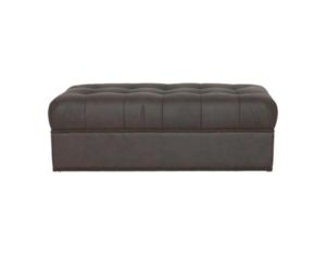 Smith Brothers Of Berne, Inc. 2400 Collection Brown Genuine Leather Cocktail Ottoman