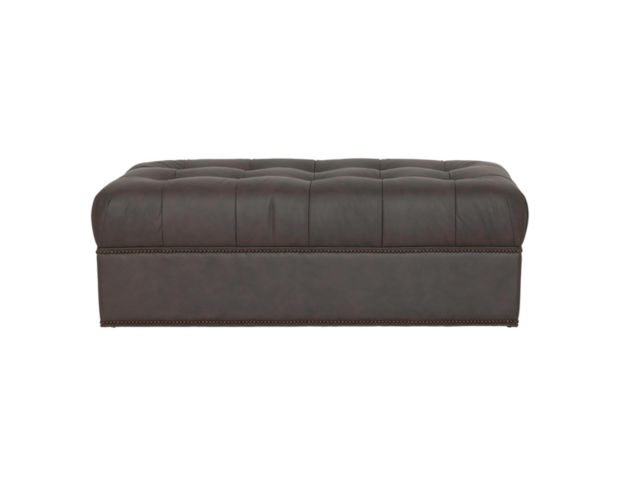 Smith Brothers Of Berne, Inc. 2400 Collection Brown Genuine Leather Cocktail Ottoman large image number 1