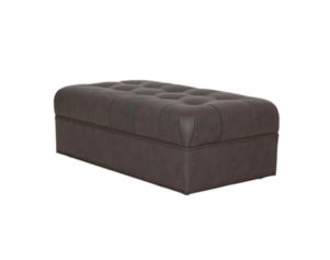 Smith Brothers Of Berne, Inc. 2400 Collection Brown Genuine Leather Cocktail Ottoman