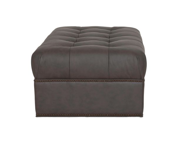 Smith Brothers Of Berne, Inc. 2400 Collection Brown Genuine Leather Cocktail Ottoman large image number 3