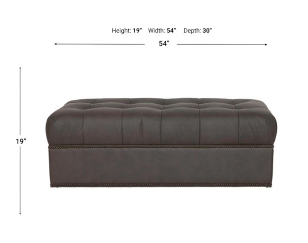 Smith Brothers Of Berne, Inc. 2400 Collection Brown Genuine Leather Cocktail Ottoman large image number 5