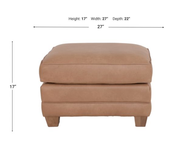 Smith Brothers Of Berne, Inc. 366 Collection Genuine Leather Tan Ottoman large image number 5