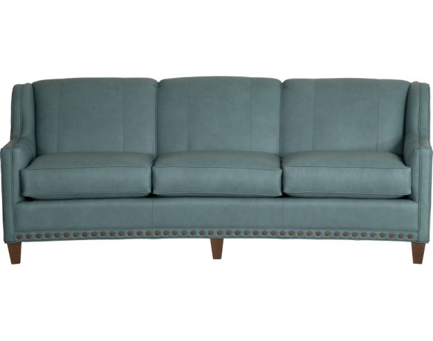 Smith Brothers 227 Collection Teal Genuine Leather Sofa large image number 1