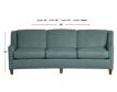 Smith Brothers 227 Collection Teal Genuine Leather Sofa small image number 5