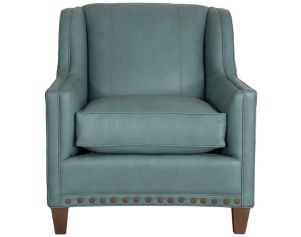 Smith Brothers 227 Collection Teal 100% Leather Chair