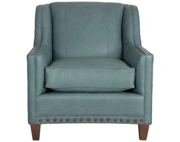 Smith Brothers 227 Collection Teal Genuine Leather Chair large image number 1