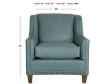 Smith Brothers 227 Collection Teal Genuine Leather Chair small image number 6