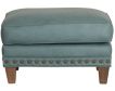 Smith Brothers 227 Collection Teal 100% Leather Ottoman small image number 1