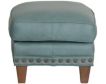 Smith Brothers 227 Collection Teal 100% Leather Ottoman small image number 3