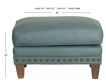 Smith Brothers 227 Collection Teal 100% Leather Ottoman small image number 5