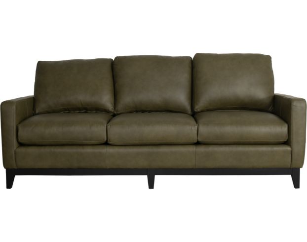 Smith Brothers 232 Series Green 100% Leather Sofa large image number 1