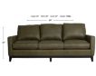 Smith Brothers 232 Series Green 100% Leather Sofa small image number 5