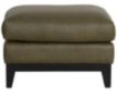 Smith Brothers 232 Collection Green 100% Leather Ottoman small image number 1