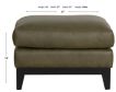 Smith Brothers 232 Collection Green 100% Leather Ottoman small image number 5