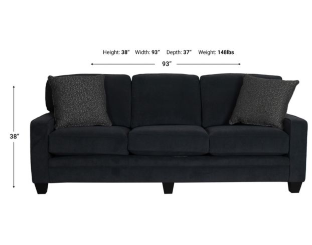 Smith Brothers 5000 Series Charcoal XL Sofa large image number 7