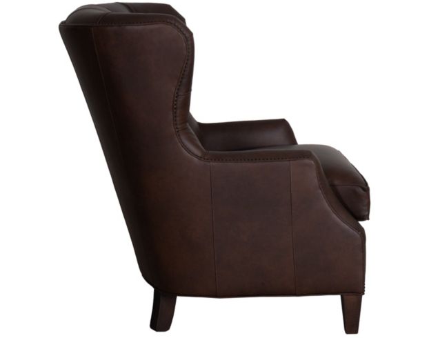 Smith Brothers 527 Collection Brown 100% Leather Tufted Chair large image number 3