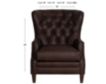 Smith Brothers 527 Collection Brown 100% Leather Tufted Chair small image number 6
