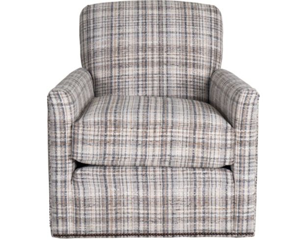 Smith Brothers 550 Collection Plaid Swivel Chair large image number 1