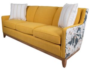 Smith Brothers 258 Collection Collaged Yellow Sofa