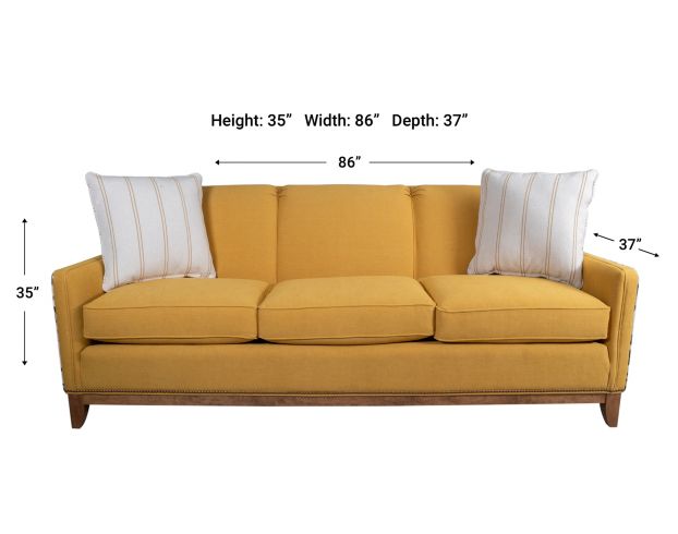 Smith Brothers 258 Collection Collaged Yellow Sofa large image number 9