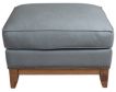 Smith Brothers 258 Collection Gray Genuine Leather Ottoman small image number 1